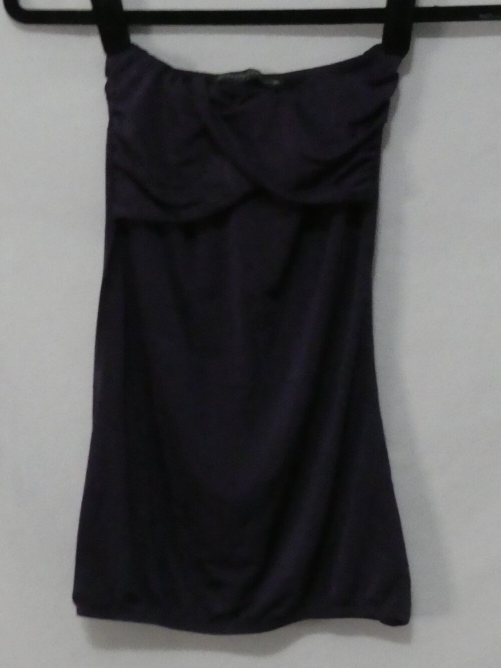 JENNYFER Violet / Purple Strapless Twist Ruched Bust Tube Top - Size Small